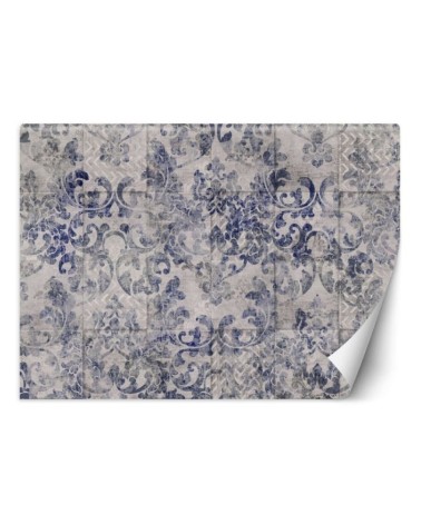 Stylowe fototapety - Kafelki portugalskie w tle niebieski ornament | FEEBY