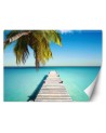Fototapeta do salonu - Tropikalna plaża palmy pomost natura | FEEBY
