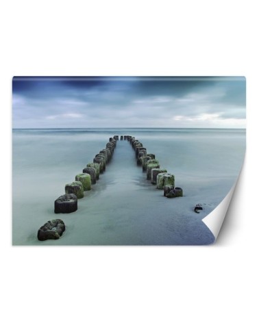 Fototapeta do salonu - Falochrony morze plaża niebo | FEEBY