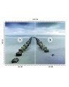 Fototapeta do salonu - Falochrony morze plaża niebo | FEEBY