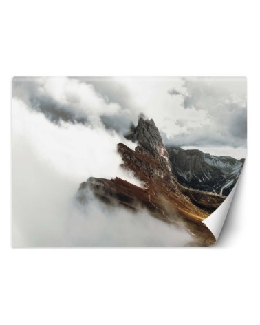 Murals for living room - Mountain fog clouds | FEEBY
