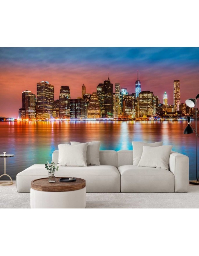 Nowoczesne fototapety - Manhattan nocą | FEEBY
