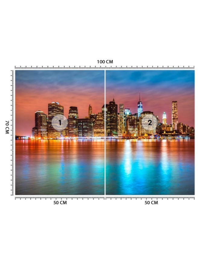 Nowoczesne fototapety - Manhattan nocą | FEEBY