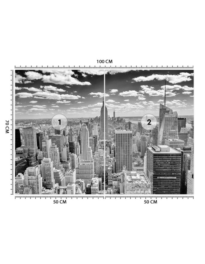 Fototapety architektoniczne - Manhattan panorama miasta | FEEBY