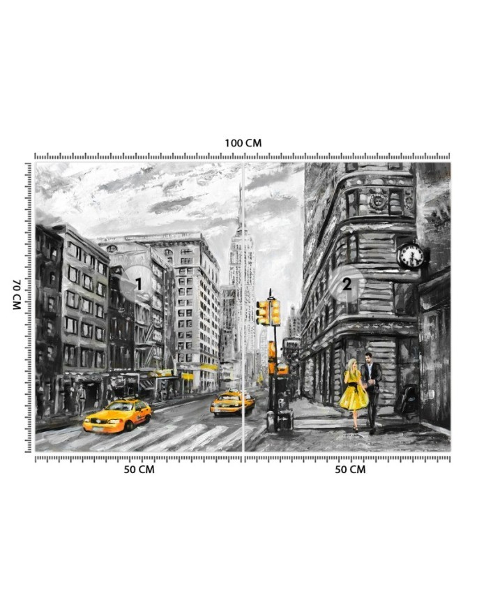Inspirujące fototapety do salonu - Nowy Jork taxi | FEEBY