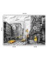 Inspirujące fototapety do salonu - Nowy Jork taxi | FEEBY