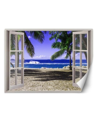 Most fashionable Wallpapers - Window overlooking tropical beach | FEEBY