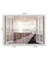 Najmodniejsze fototapety - Okno pomost na plażę | FEEBY