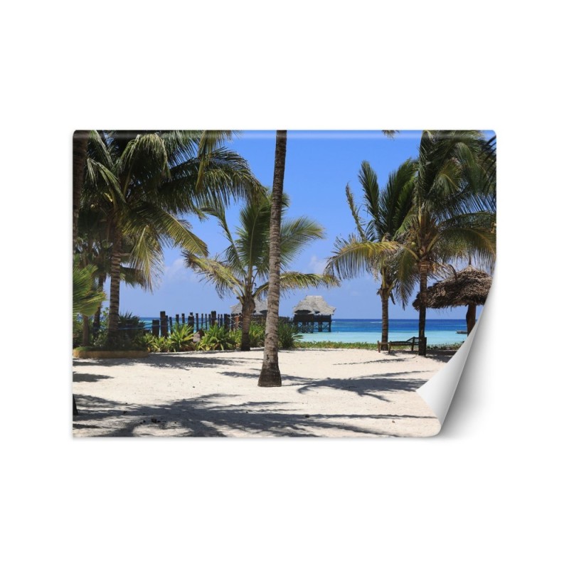 Unikalne fototapety do salonu - Palmy rajska plaża | FEEBY