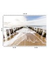 Nowoczesne fototapety do salonu - Falochrony na plaży | FEEBY