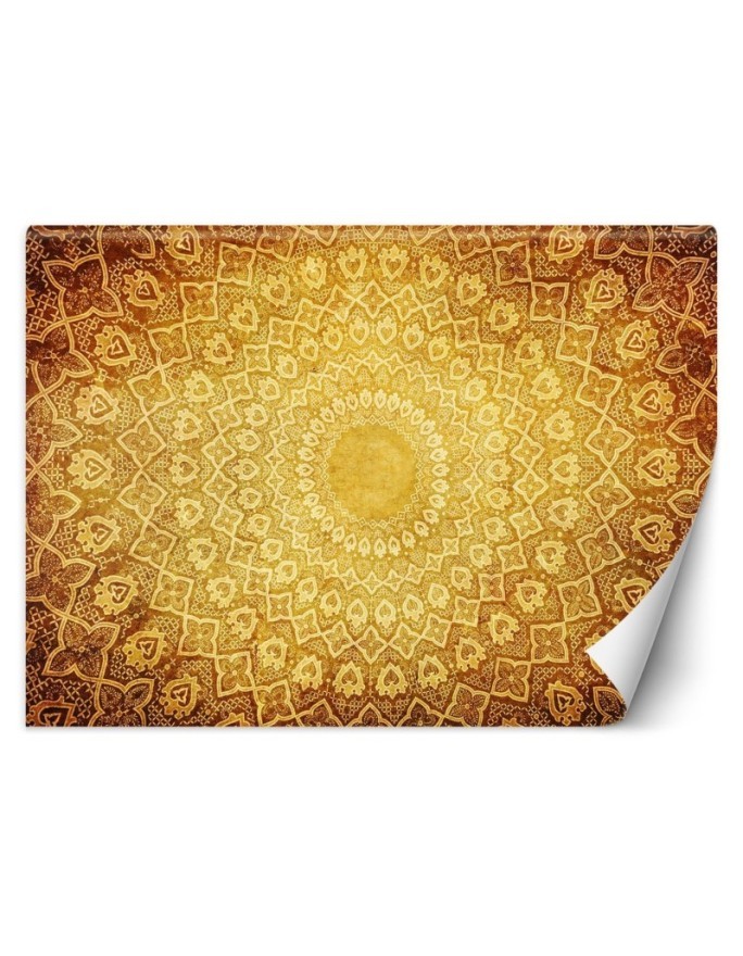Nowoczesne fototapety do salonu - Orientalna złota mandala | FEEBY