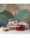 Designerskie fototapety do salonu - Pastelowe wachlarze | FEEBY