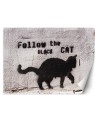 Najmodniejsze fototapety - Czarny kot follow the black cat beton | FEEBY