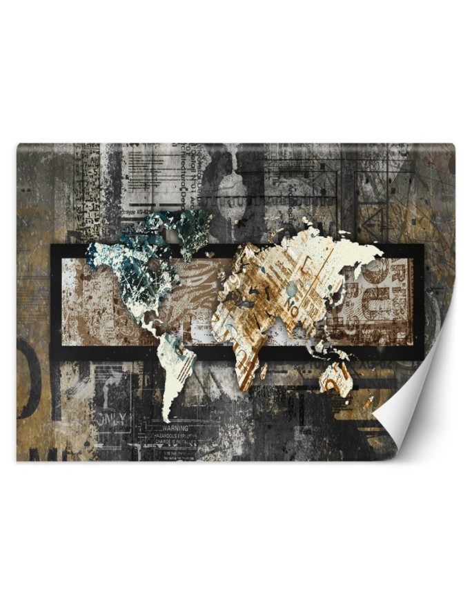 Najmodniejsze fototapety - Stara mapa świata vintage | FEEBY