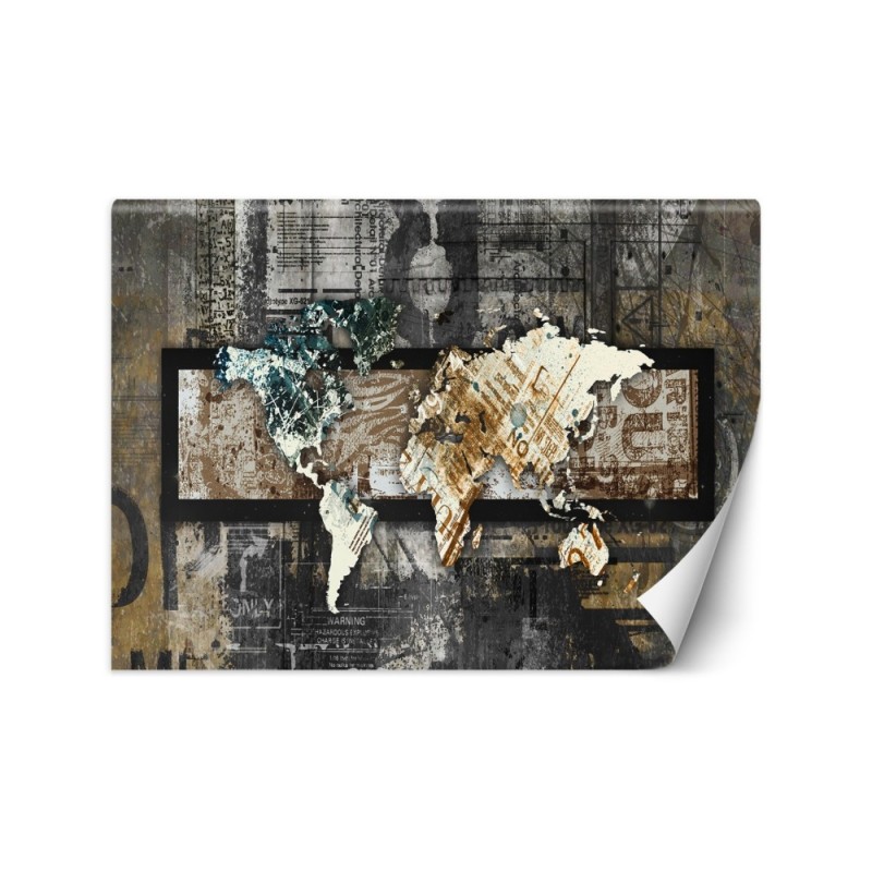 Najmodniejsze fototapety - Stara mapa świata vintage | FEEBY