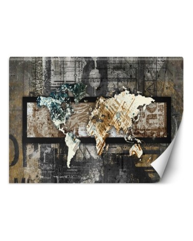 Najmodniejsze fototapety - Stara mapa świata vintage | FEEBY