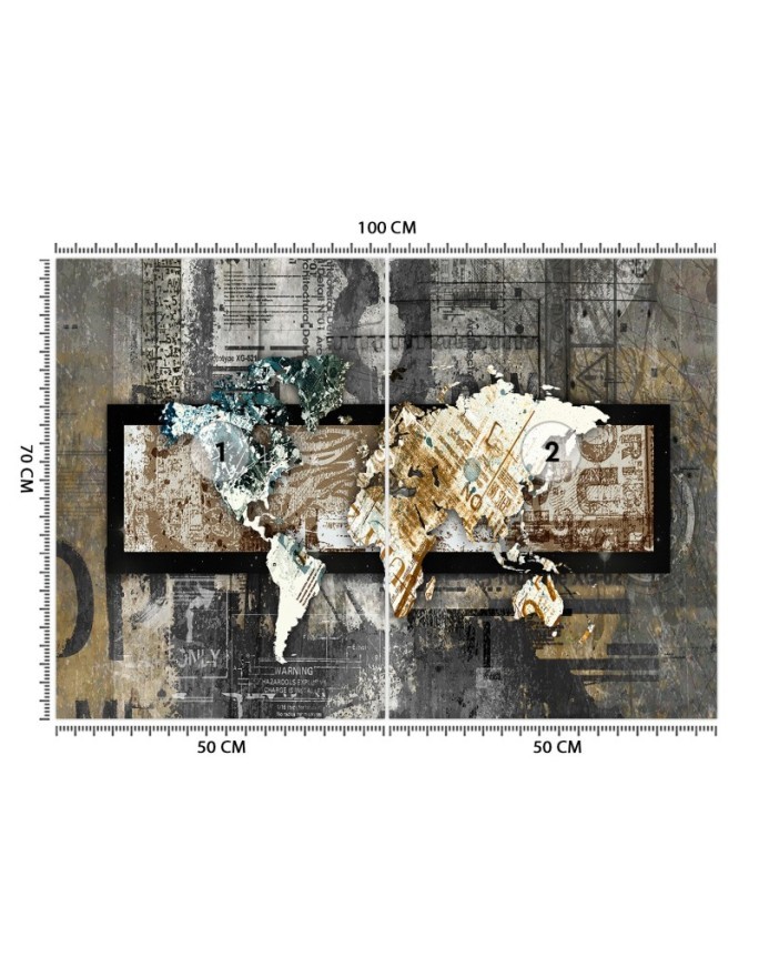 Najmodniejsze fototapety - Stara mapa świata vintage | FEEBY