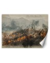 Wyjątkowe fototapety - Jesienny las we mgle abstrakcja watercolor | FEEBY