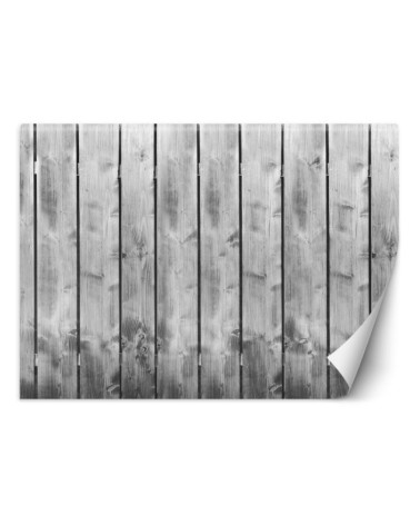 Texture Wallpaper for living room - Grey planks pattern | FEEBY
