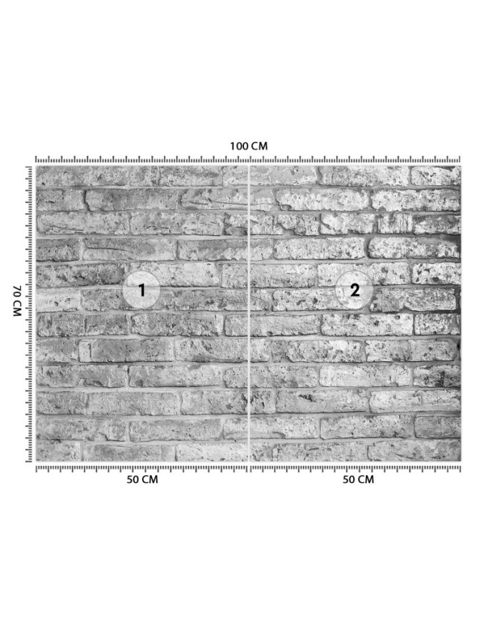 Najnowsze fototapety do salonu - Mur z szarych cegieł | FEEBY