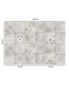 Wall mural - Grey tiles wall tile delicate ornament | FEEBY