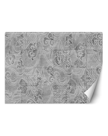 Wall mural - Grey tiles imitation tile for wall | FEEBY