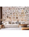 The most fashionable wall murals for living room - Stone wall | FEEBY