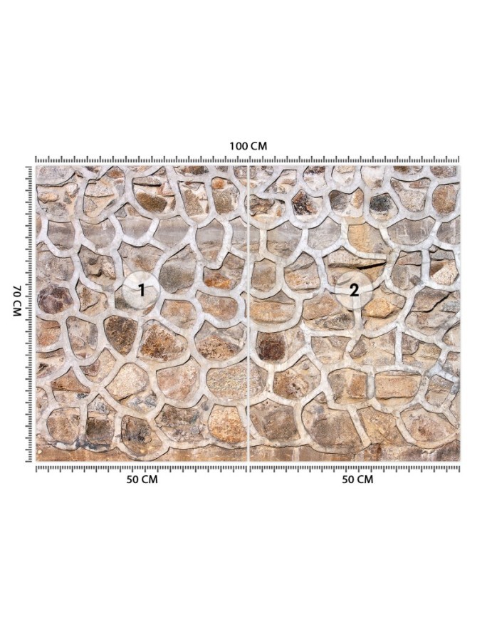 Najmodniejsze fototapety do salonu - Mur z kamienia | FEEBY