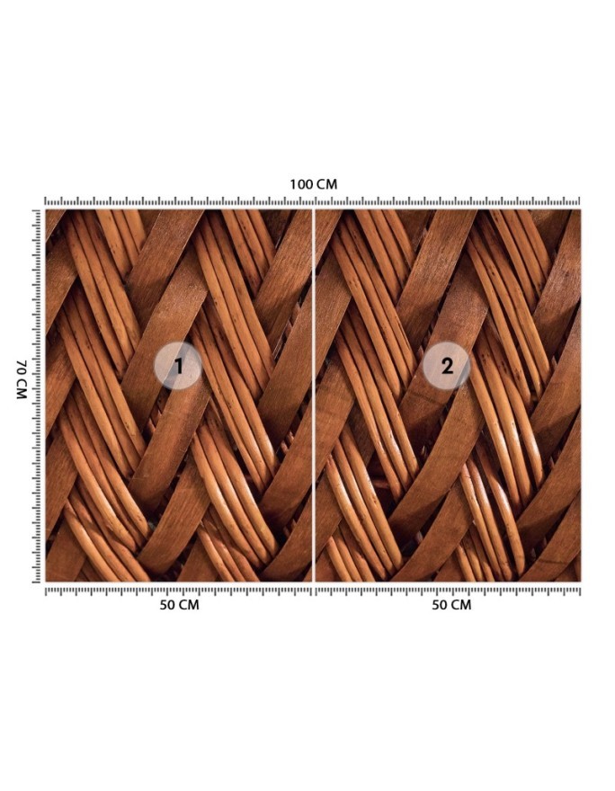 Piękne fototapety do salonu - Splot wikliny 3D | FEEBY