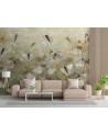 Exclusive wall murals - Butterflies against an old wall | FEEBY