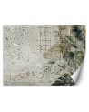 Modne fototapety - Beton Papuga Ptak Liście Monstera Zielony | FEEBY