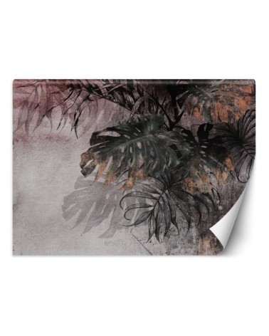 Exclusive wall murals - Monstera Leaves Rose Gold | FEEBY
