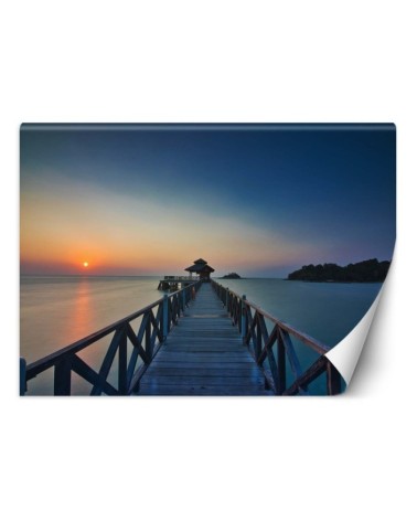 Photo fleece Wallpaper - Buddha sunset bridge | FEEBY