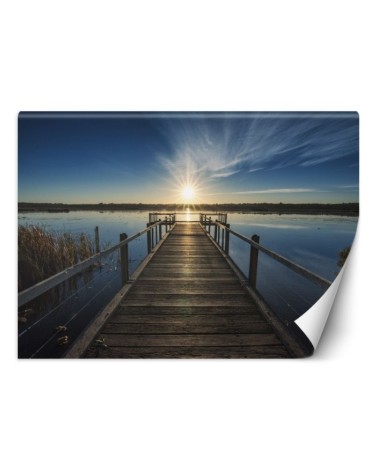 Photo Wallpaper - Lake at sunset bridge | FEEBY