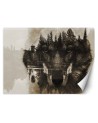Najmodniejsze fototapety - Wilk las we mgle jezioro | FEEBY