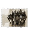 Najmodniejsze fototapety - Wilk las we mgle jezioro | FEEBY