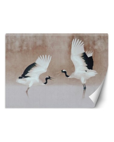 The most fashionable wall murals - Herons Birds Beige | FEEBY