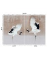 The most fashionable wall murals - Herons Birds Beige | FEEBY
