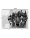 Najmodniejsze fototapety na ścianę - Wilk las we mgle | FEEBY