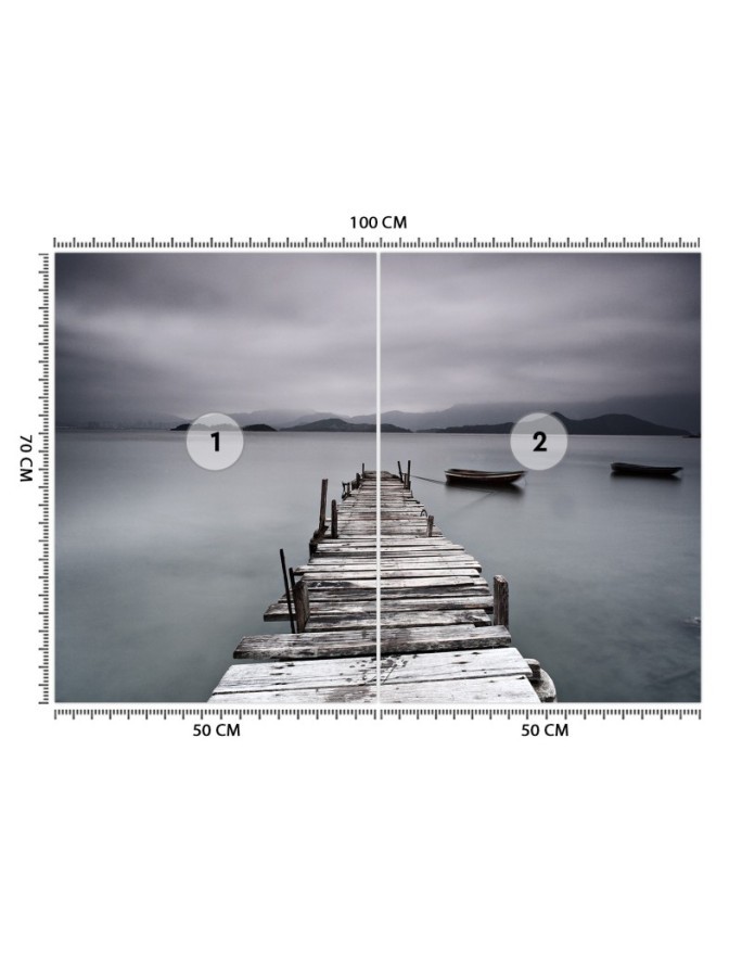 Fototapeta z widokiem - Pomost nad jeziorem | FEEBY
