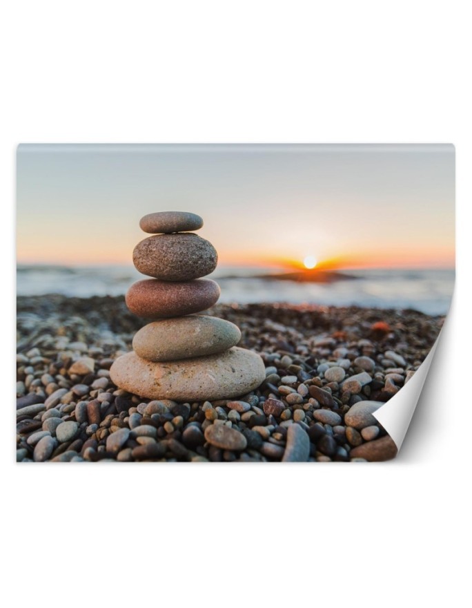 Oryginalne fototapety do salonu - Kamienie na plaży | FEEBY