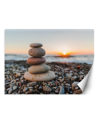 Oryginalne fototapety do salonu - Kamienie na plaży | FEEBY
