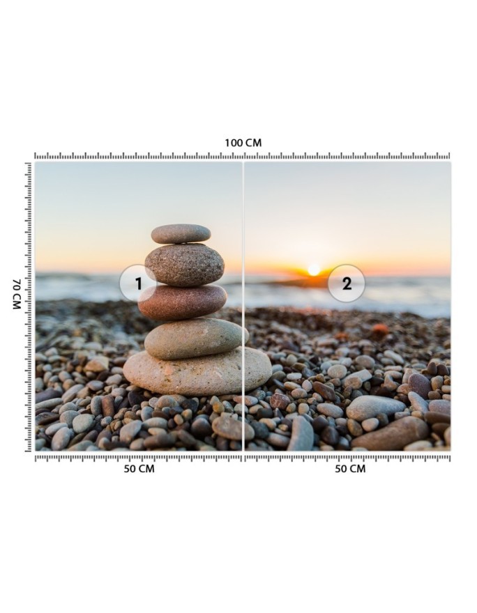 Oryginalne fototapety do salonu - Kamienie na plaży | FEEBY