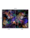 Unique wall mural - Cosmic colours by Egle Minkuviene | FEEBY