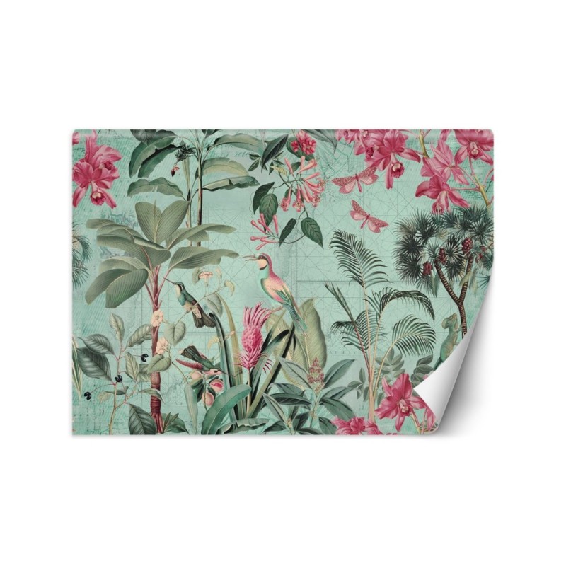 Designer Wallpaper - Birds among the leaves Andrea Haase | FEEBY