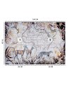 Fototapeta - Mapa i dzikie zwierzęta vintage Andrea Haase | FEEBY
