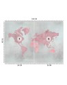 Original wall murals - Pink map of the continents Andrea Haase | FEEBY