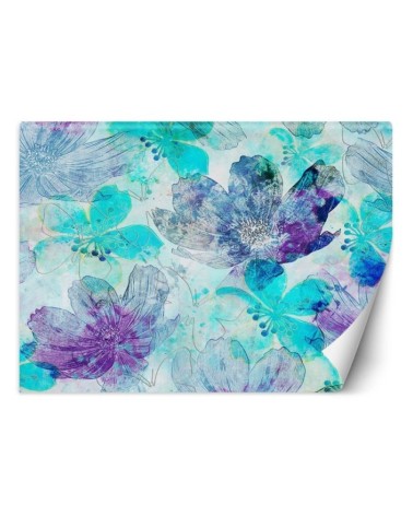 Designer Wallpaper - Colourful cherry blossoms Andrea Haase | FEEBY