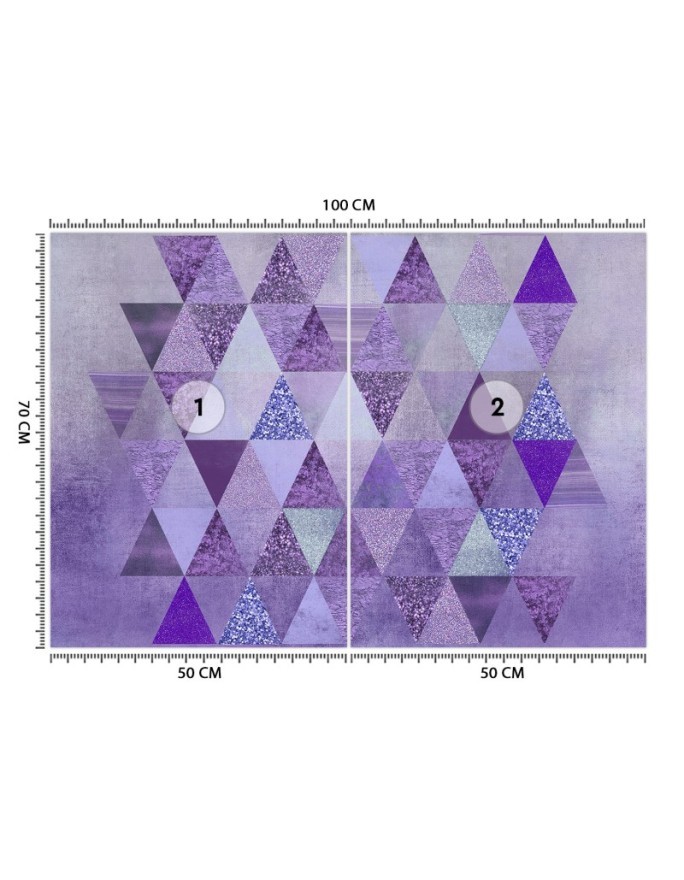 Stylowe fototapety - Fioletowe trójkąty geometria Andrea Haase | FEEBY