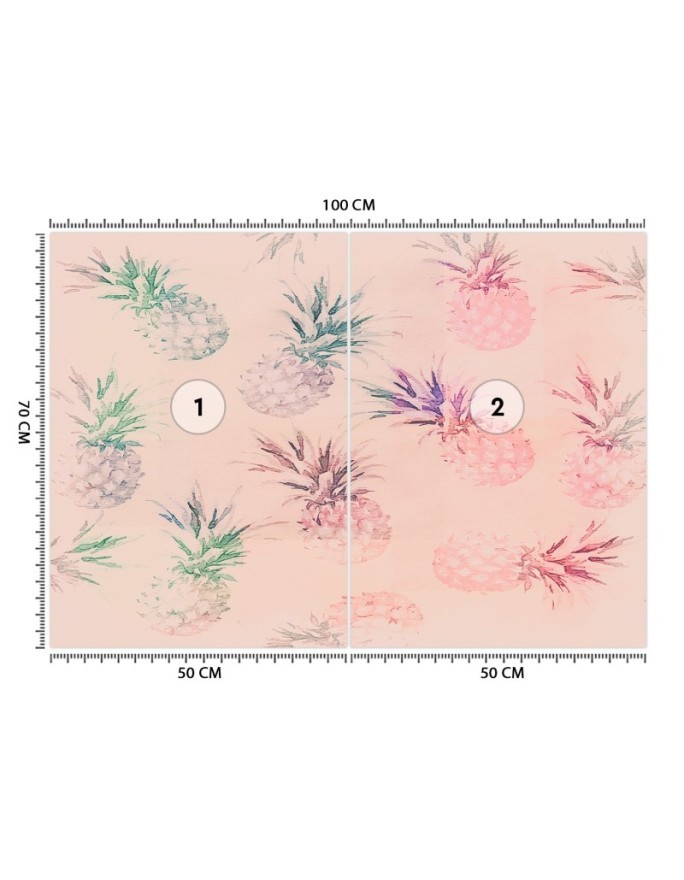 Wall mural - Colourful pineapples Andrea Haase | FEEBY